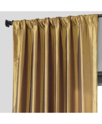 Golden Spice Faux Silk Taffeta Blackout Curtain