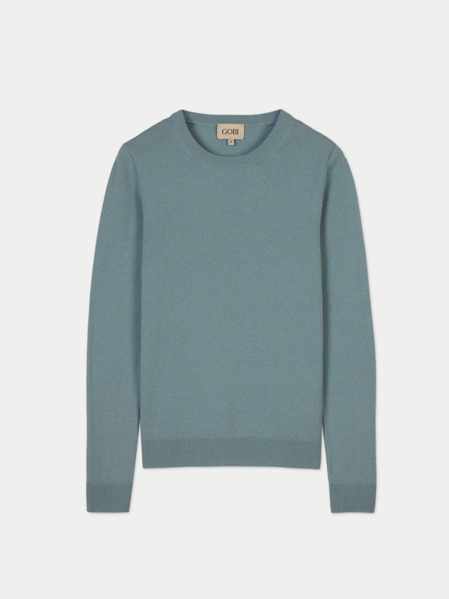 Женский свитер Gobi Cashmere Essential Cashmere Crewneck, цвет: Синий облачный синий — фото 2