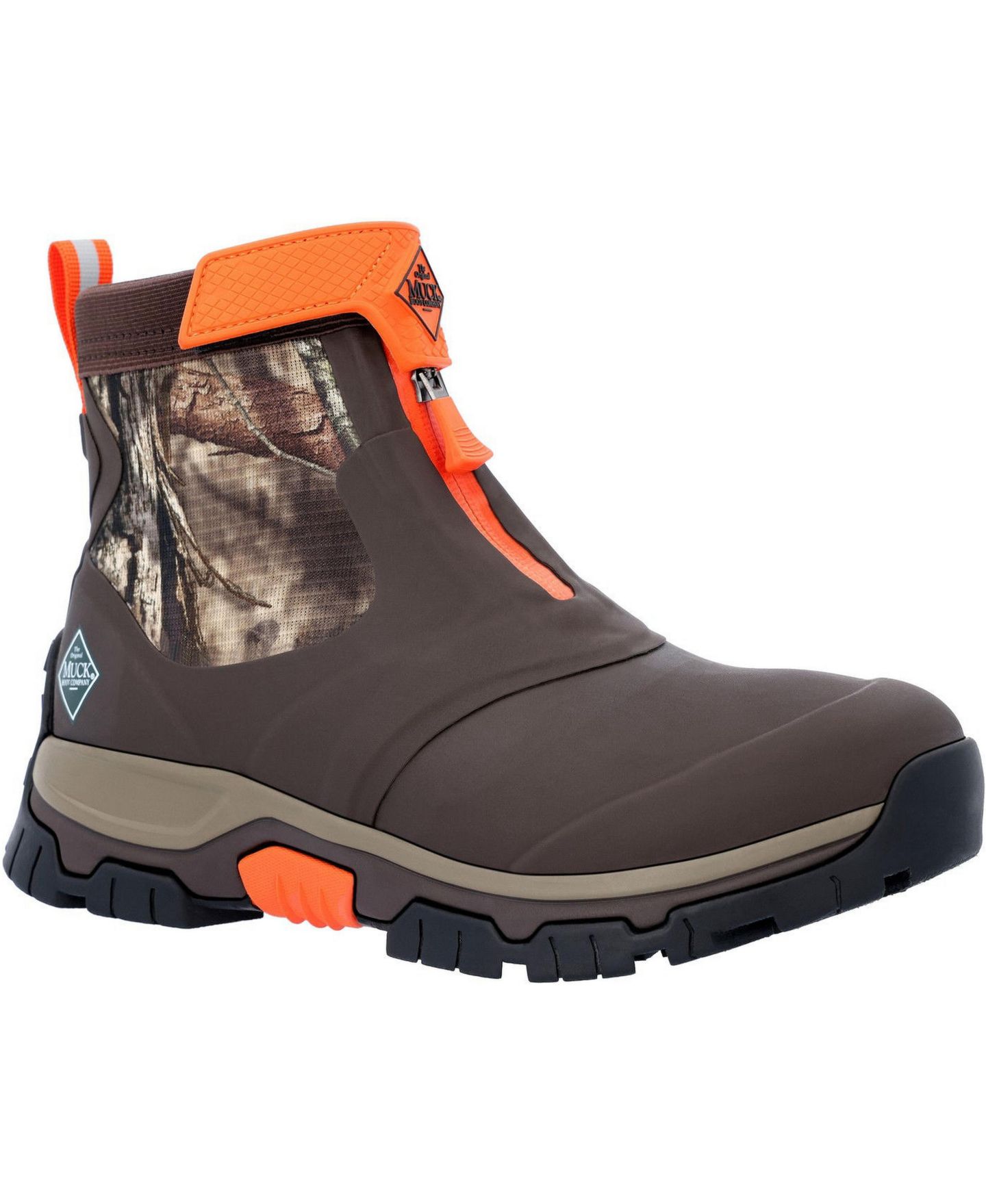 Мужские ботинки MUCK Mossy Oak Breakup Country Apex Mid Zip Ankle Boot, цвет: Коричневый — фото 1