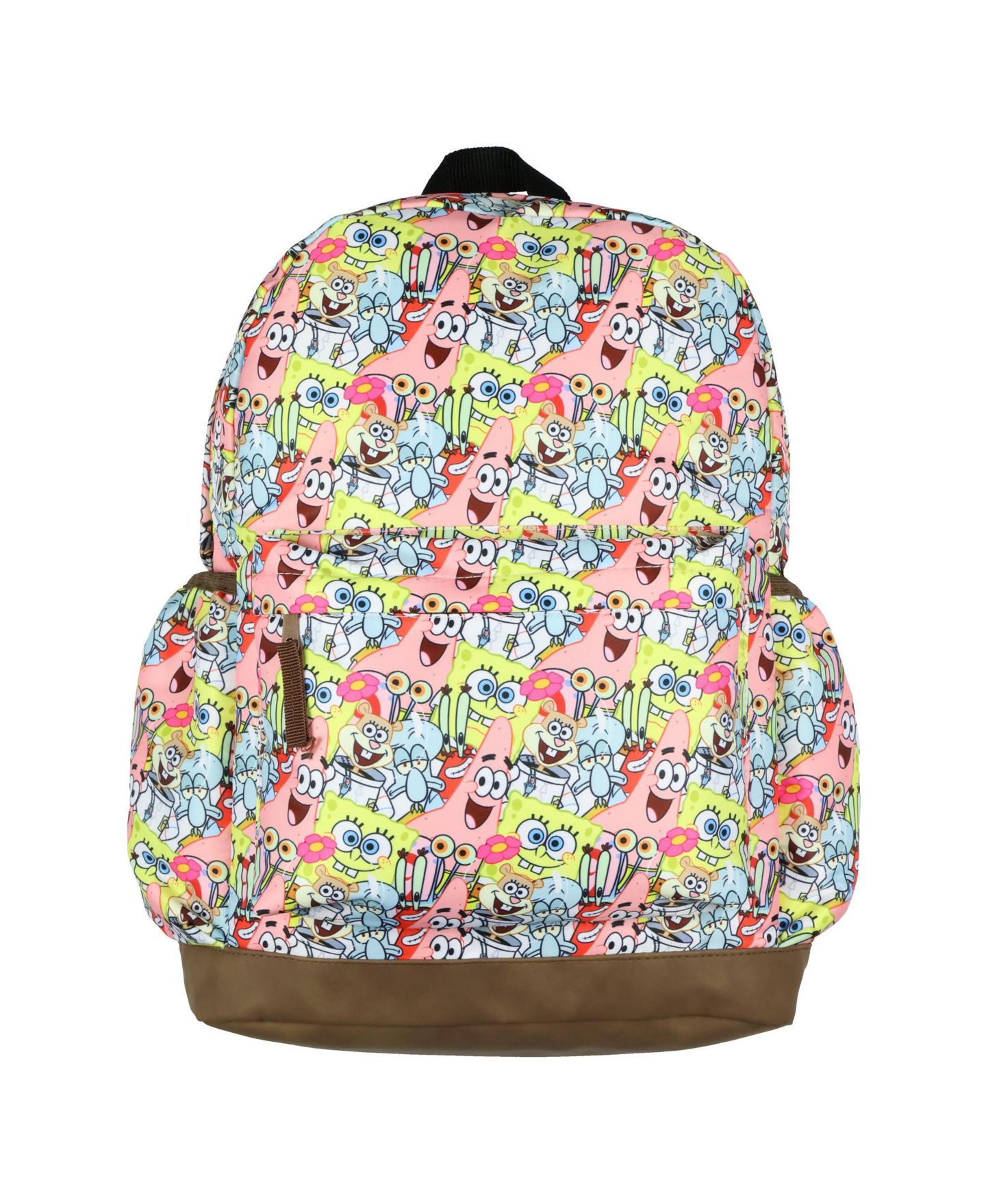 Рюкзак SpongeBob SquarePants Patrick Squidward Character Collage Tech Laptop Sleeve Book Bag 16", цвет: Коричневый — фото 3