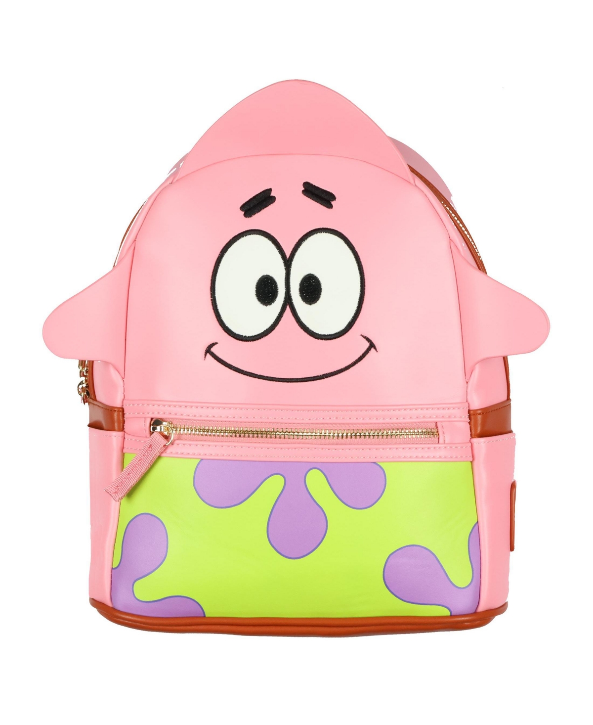Mini Backpack Patrick Embroidered Face Purse Travel Bag