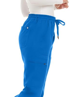 Women's Seven Pocket Cargo Scrub Pants Joggers with 4-Way Stretch