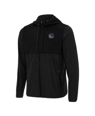 Antigua - Men's Black Golden State Warriors Sway Full-Zip Hoodie Jacket