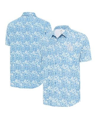 Antigua - Men's Powder Blue Tampa Bay Rays Resort Button-Up Shirt
