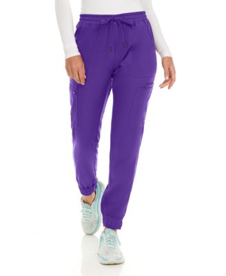 Women's Seven Pocket Cargo Scrub Pants Joggers with 4-Way Stretch