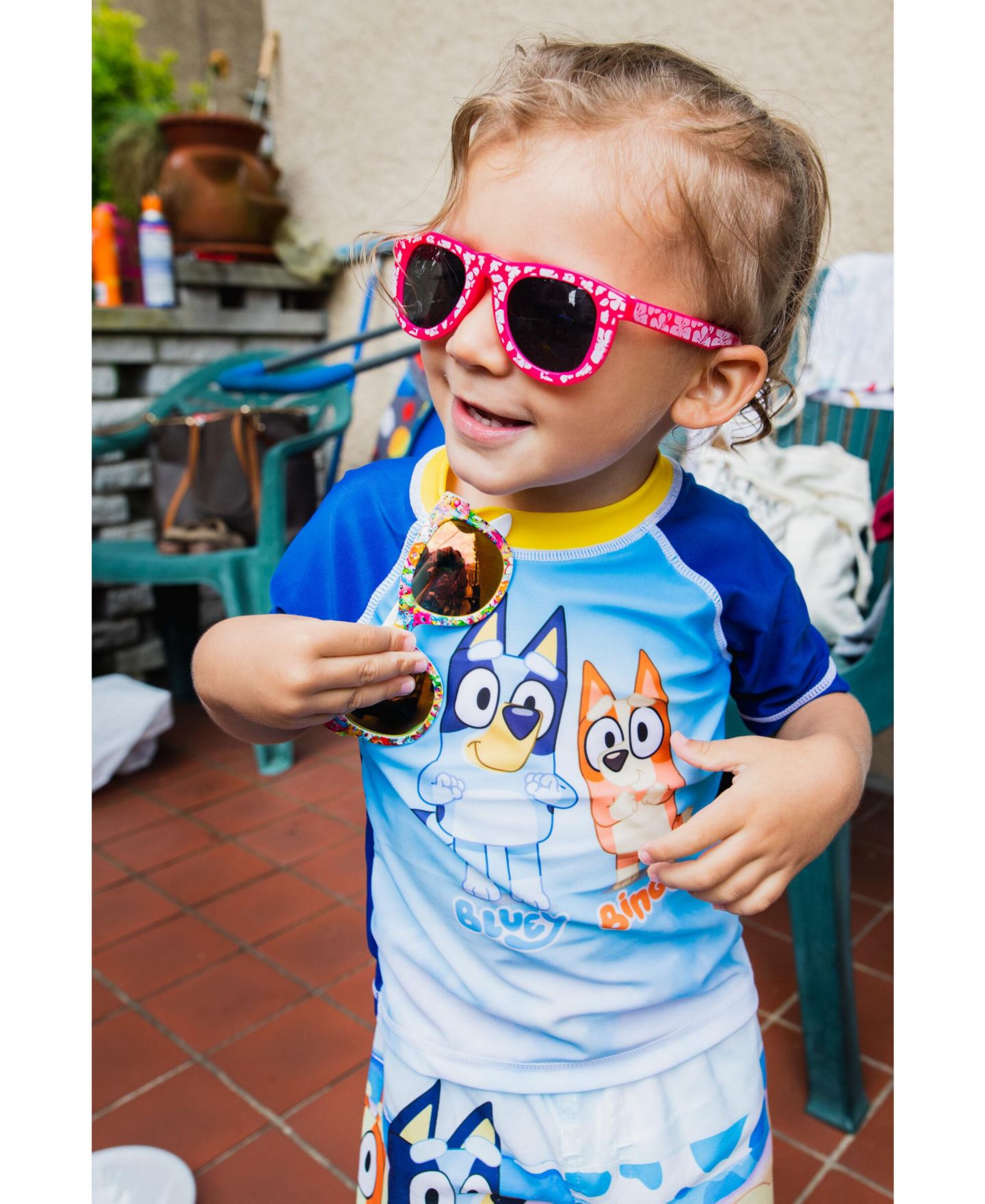 Комплекты Bluey UPF 50+ Pullover Rash Guard Swim Trunks Outfit Set для мальчиков-малышей, цвет: Синий — фото 4