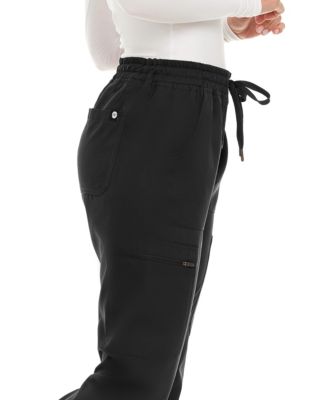 Women's Seven Pocket Cargo Scrub Pants Joggers with 4-Way Stretch