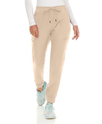 Women's Seven Pocket Cargo Scrub Pants Joggers with 4-Way Stretch