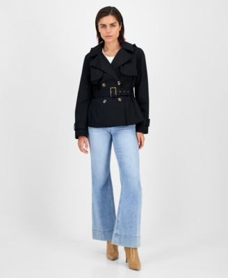 Women's Double-Breasted Belted Trench Coat, Exclusively at Macy's