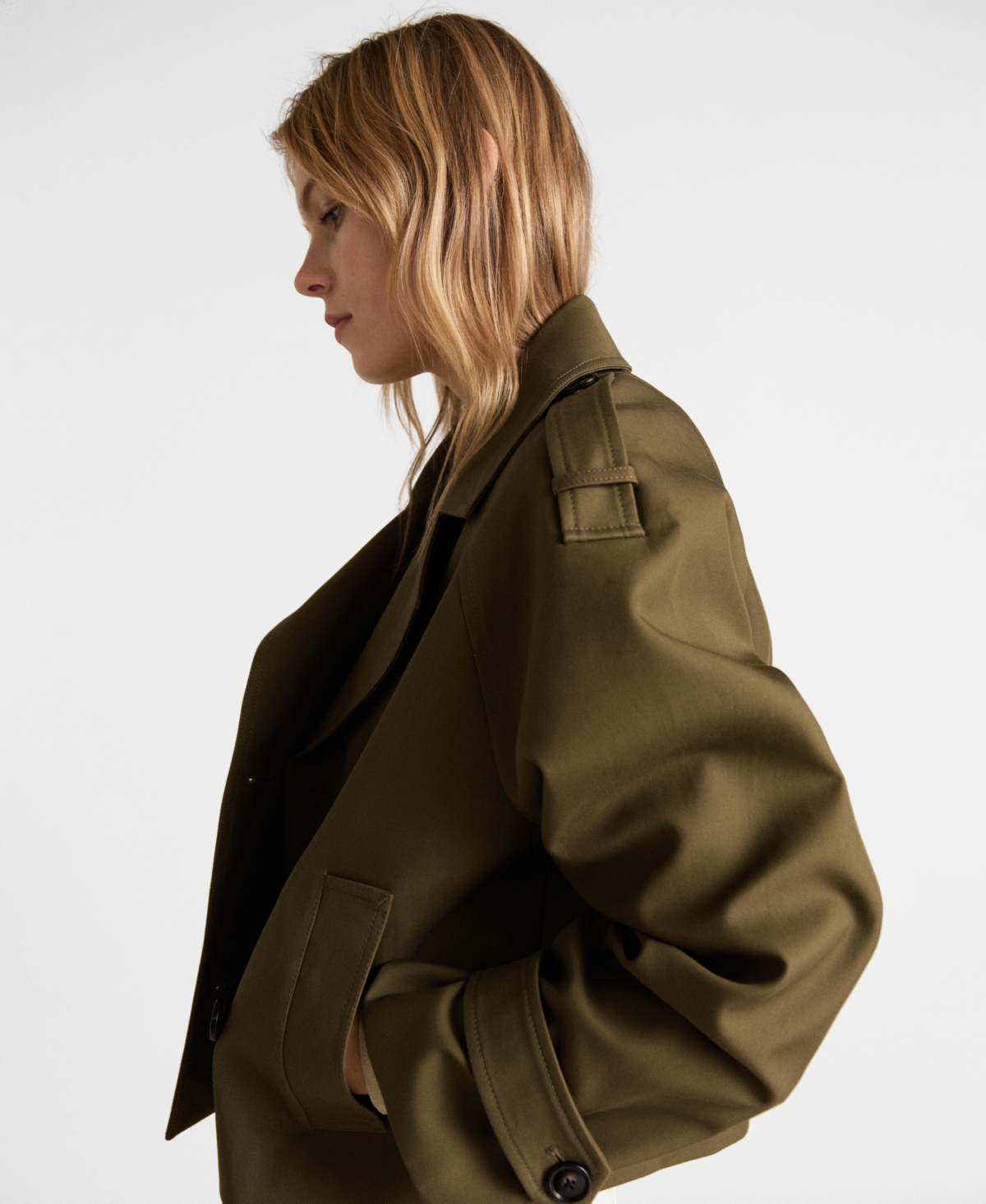 Mango Veste Kaki - Femme - Xxl -  In Khaki