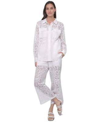 DKNY Jeans - Women's Lace Cropped Pants