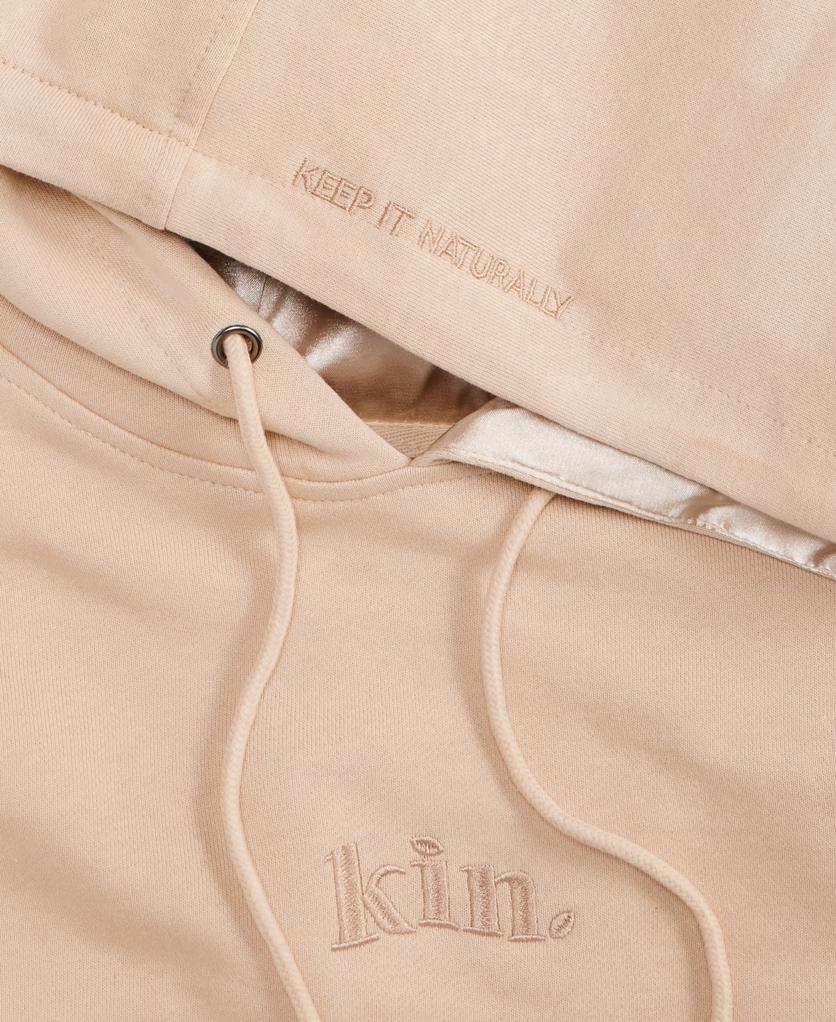 Kin Apparel Women's Satin-hood Long-sleeve Hoodie