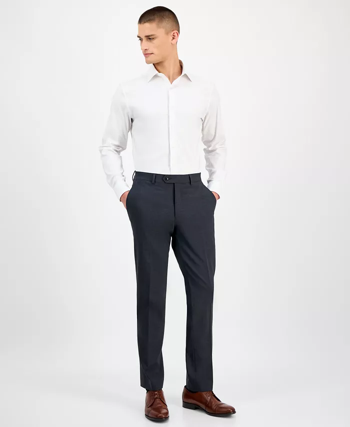 Men's Slim-Fit Herringbone Dress Shirt - thumbnail 8