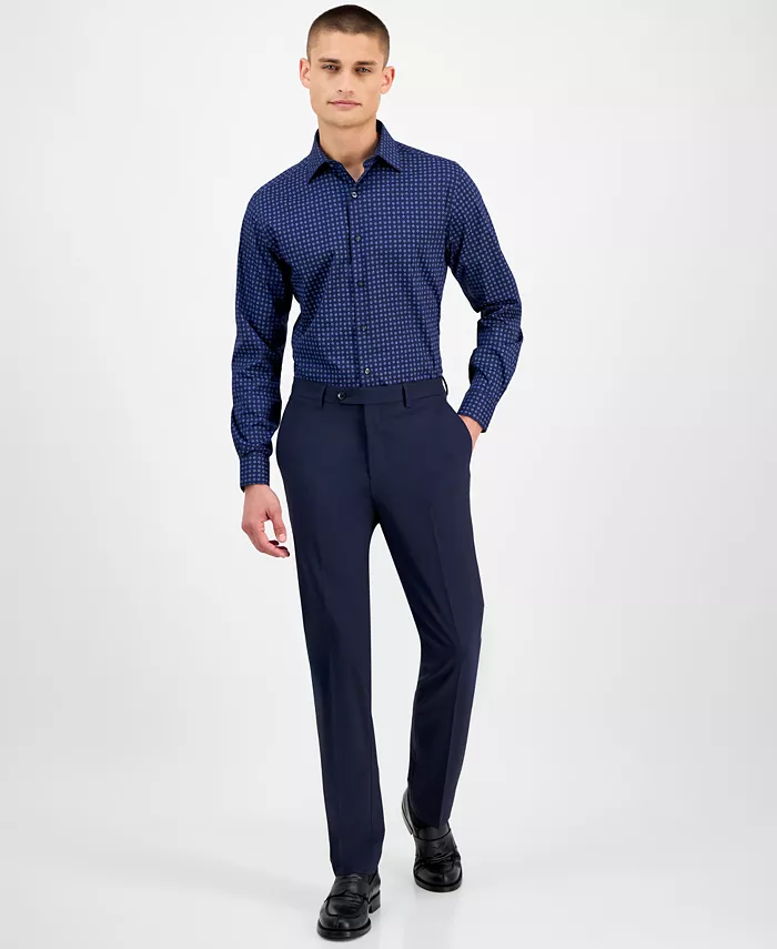 Men's Slim-Fit Round Dot Dress Shirt - thumbnail 4