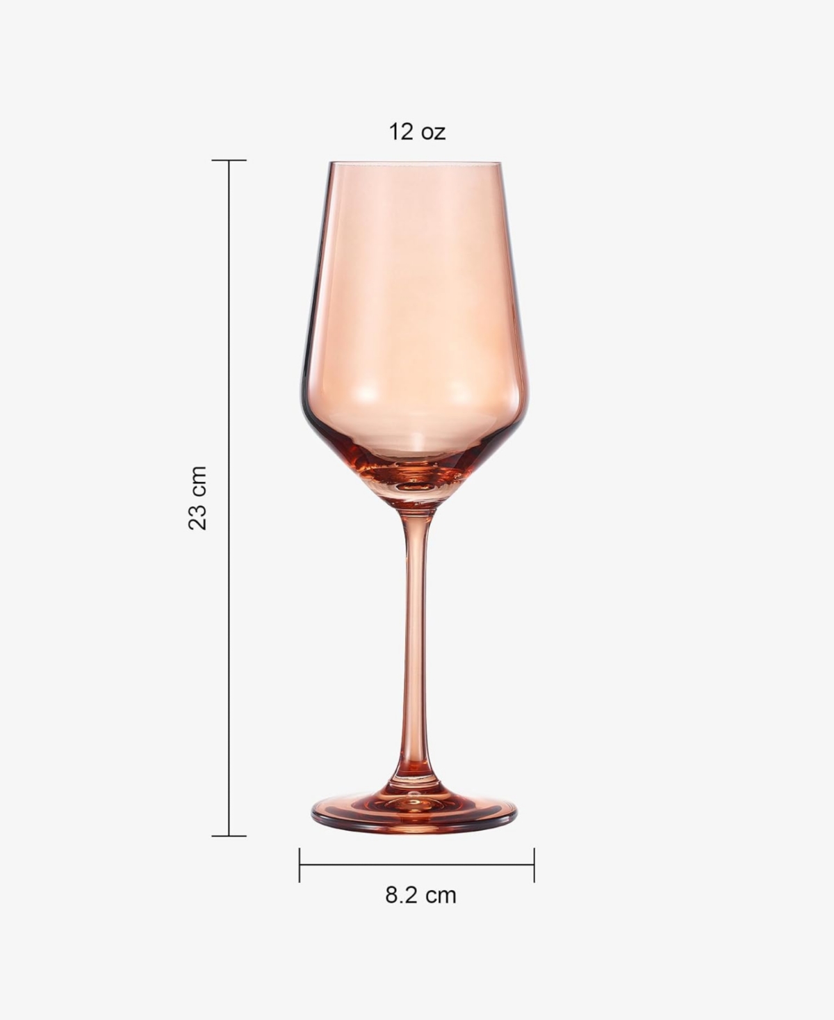 The Wine Savant Contemporary Wine Glasses, Set Of 2 In Muted Orange