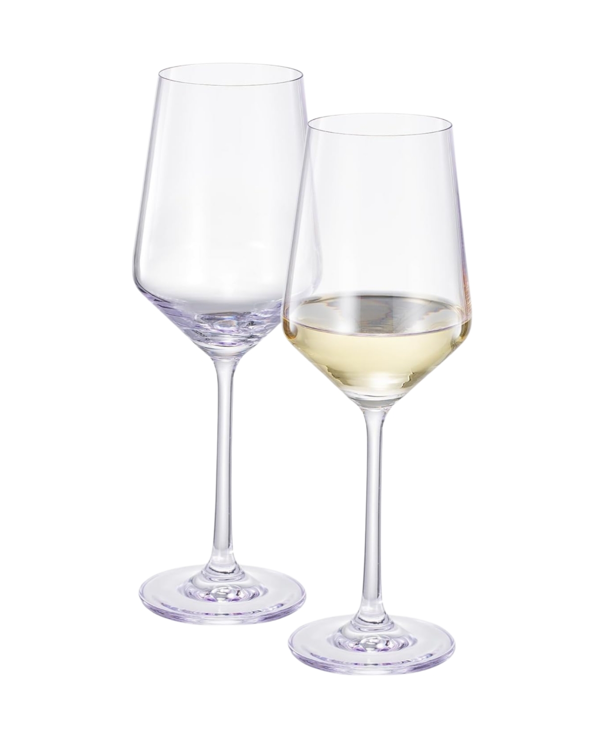 The Wine Savant Contemporary Wine Glasses, Set Of 2 In Lavender Haze