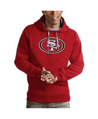 Antigua - Men's Scarlet San Francisco 49ers Victory Pullover Hoodie