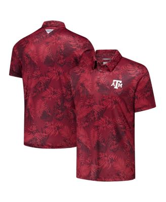 Columbia - Men's Maroon Texas A&M Aggies PFG Super Terminal Tackle Omni-Shade Bangalows Polo