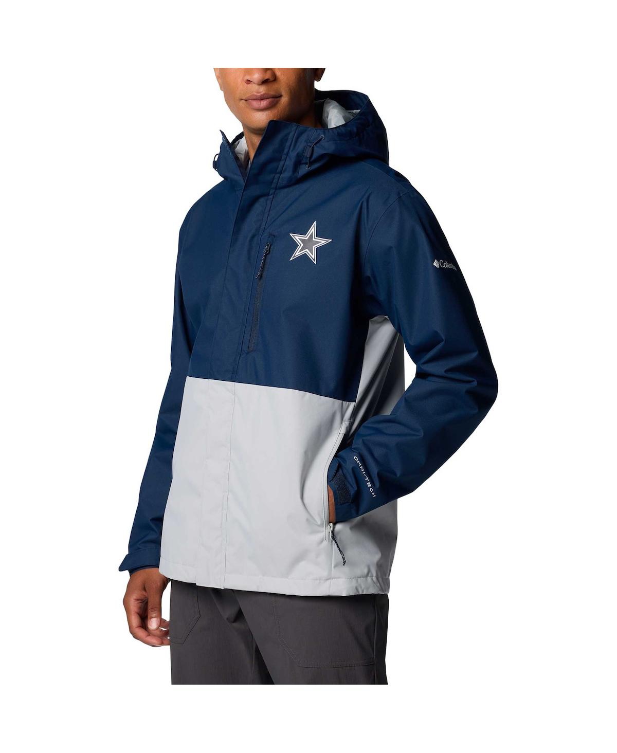 Men's Navy/Silver Dallas Cowboys Big Tall Field Bound Omni-Shield Full Zip Jacket - Navy, Silver