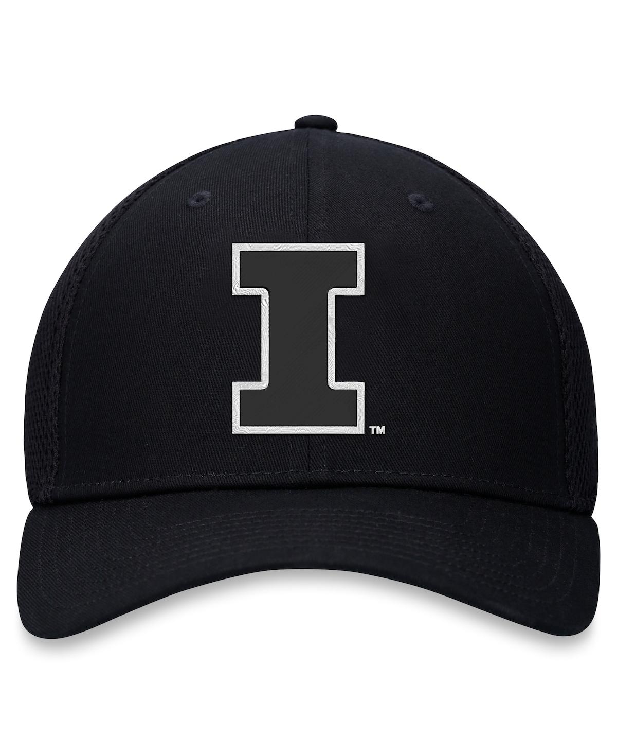 Top Of The World Men's Black Illinois Fighting Illini Spacer Flex Hat In Black