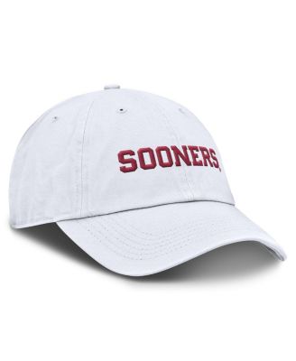 Men's White Oklahoma Sooners Core Club Mascot Wordmark Adjustable Hat
