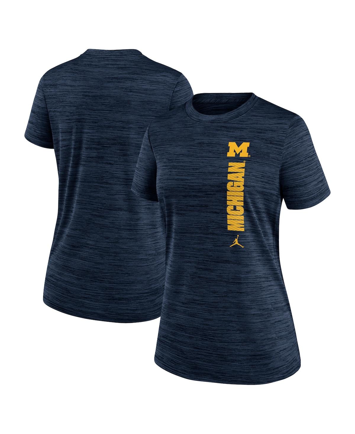 Nike Women's Navy Michigan Wolverines Velocity Performance T-shirt In Navy