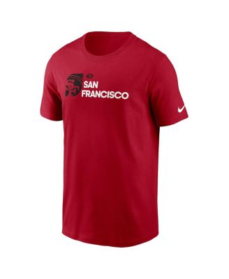 Men's Scarlet San Francisco 49ers Outline T-Shirt