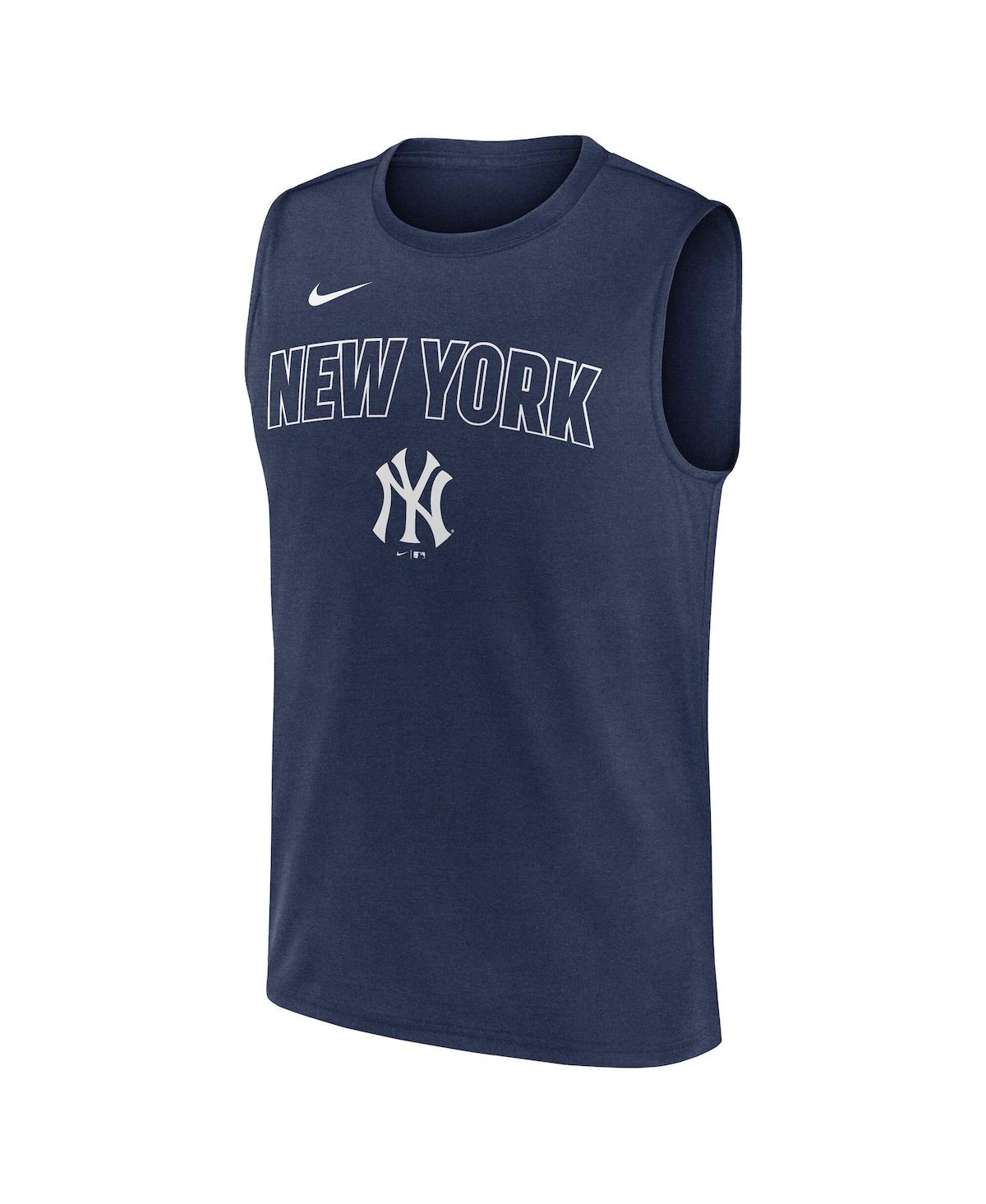 Nike Men's Navy New York Yankees Knockout Performance Muscle Tank Top In Navy