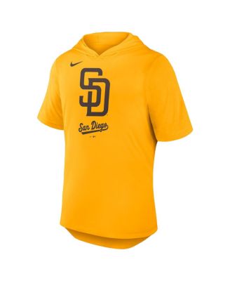 Men's Gold San Diego Padres Tri-Blend Performance Hoodie T-Shirt