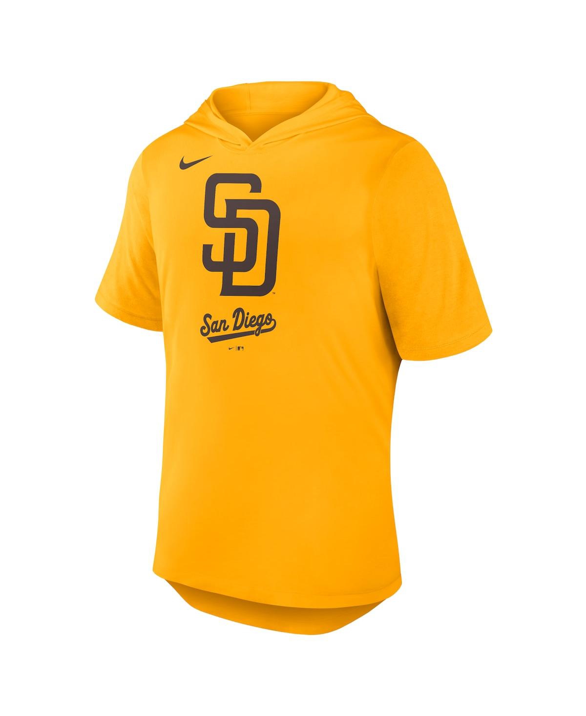 Nike Gold San Diego Padres Tri-blend Hoodie T-shirt In Gold