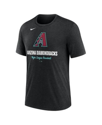 Men's Heather Black Arizona Diamondbacks Logo Tri-Blend T-Shirt