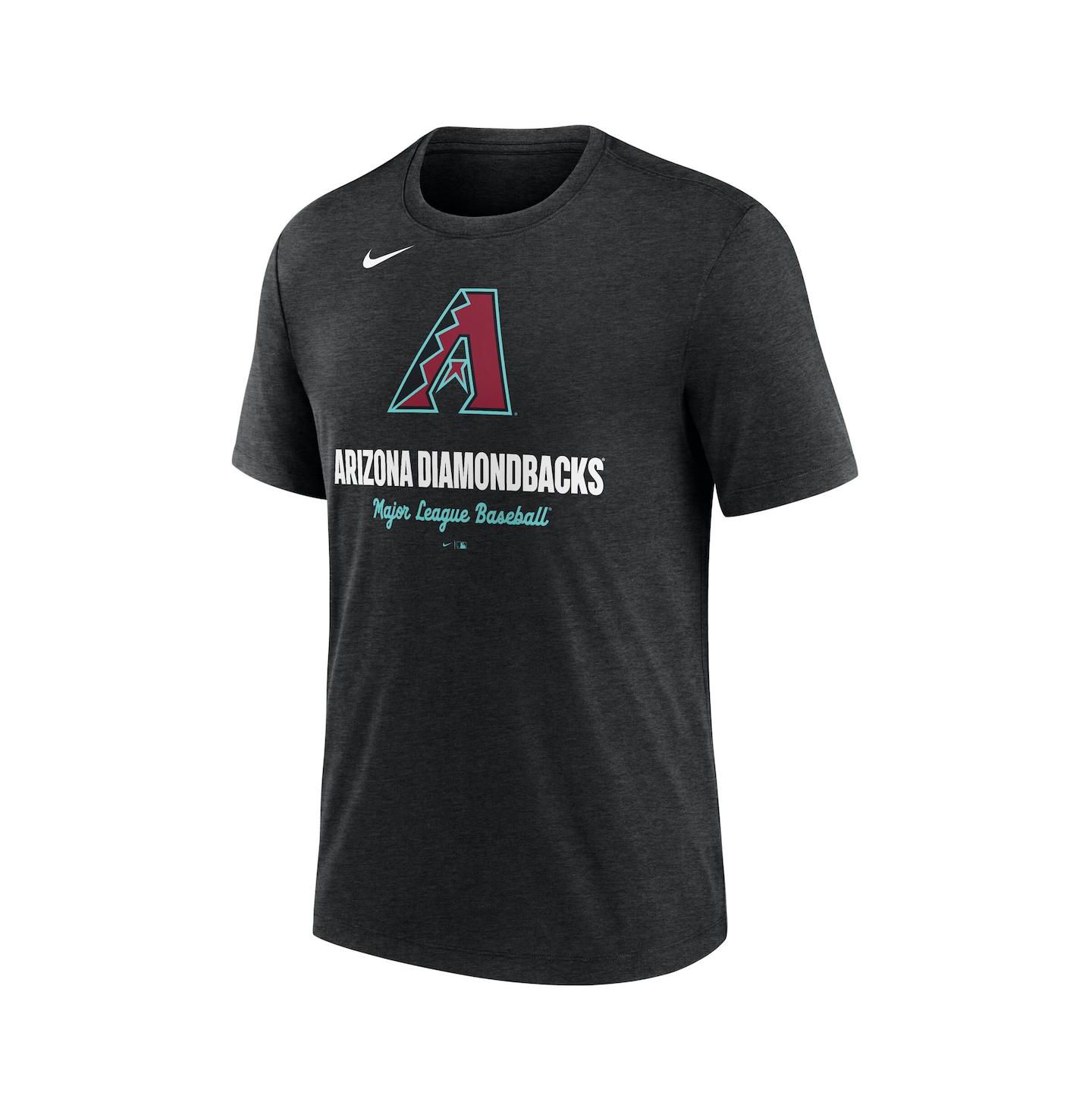 Мужская футболка Nike Heather Black Arizona Diamondbacks Logo Tri-Blend — фото 2