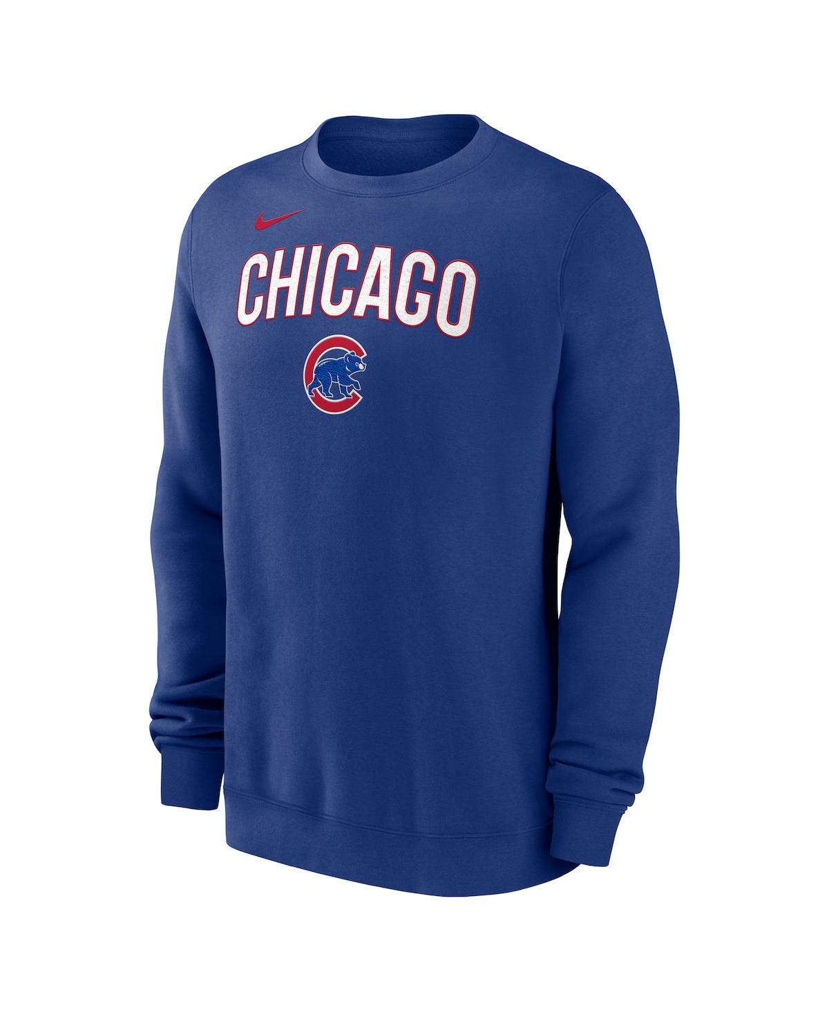 Nike Men's Royal Chicago Cubs Pullover Sweatshirt In Royal
