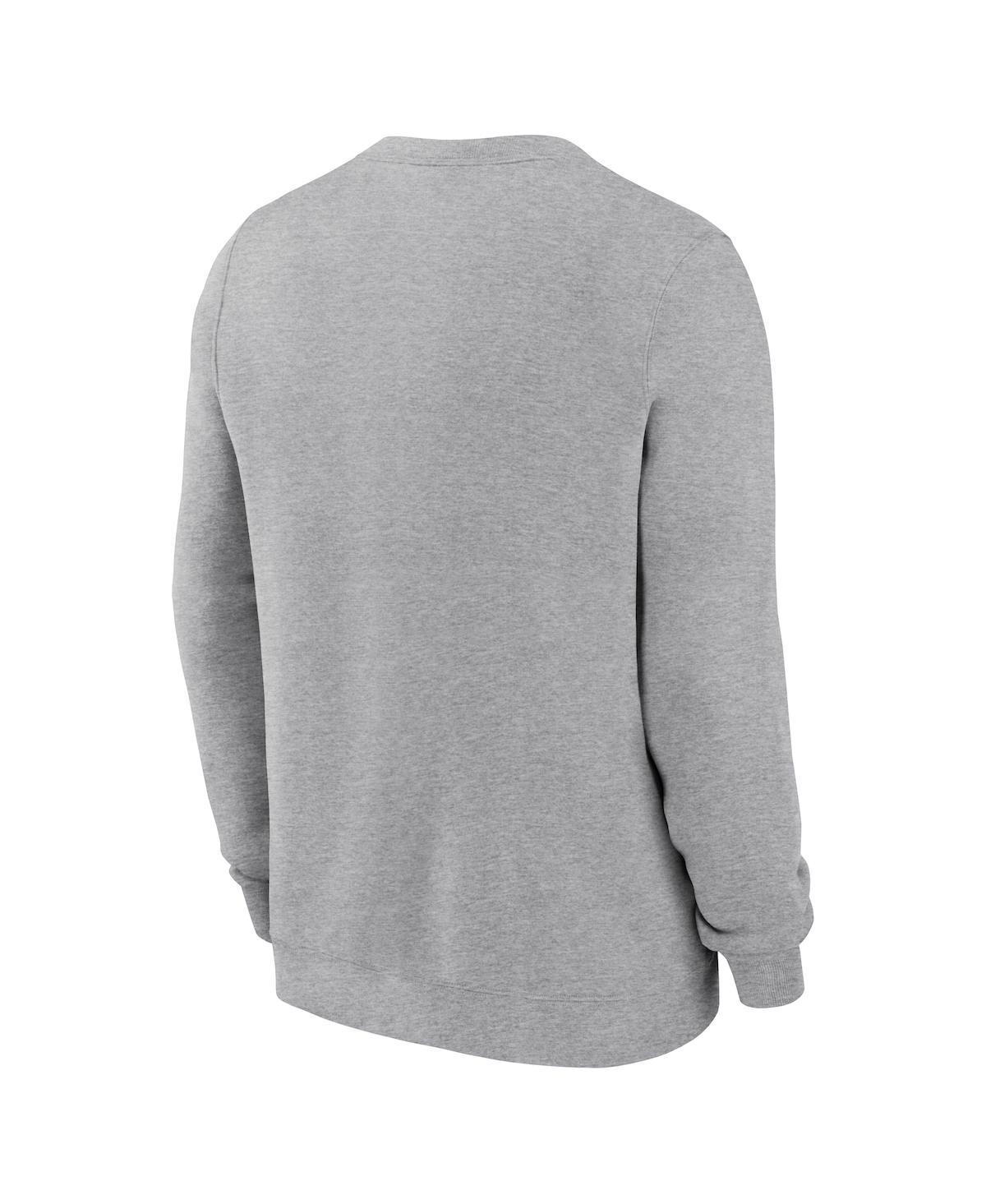 Nike Heather Gray New York Yankees Pullover Sweatshirt In Heather Gray