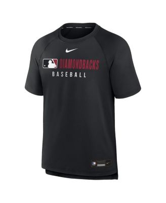 Men's Black Arizona Diamondbacks Authentic Collection Pregame Raglan Performance T-Shirt