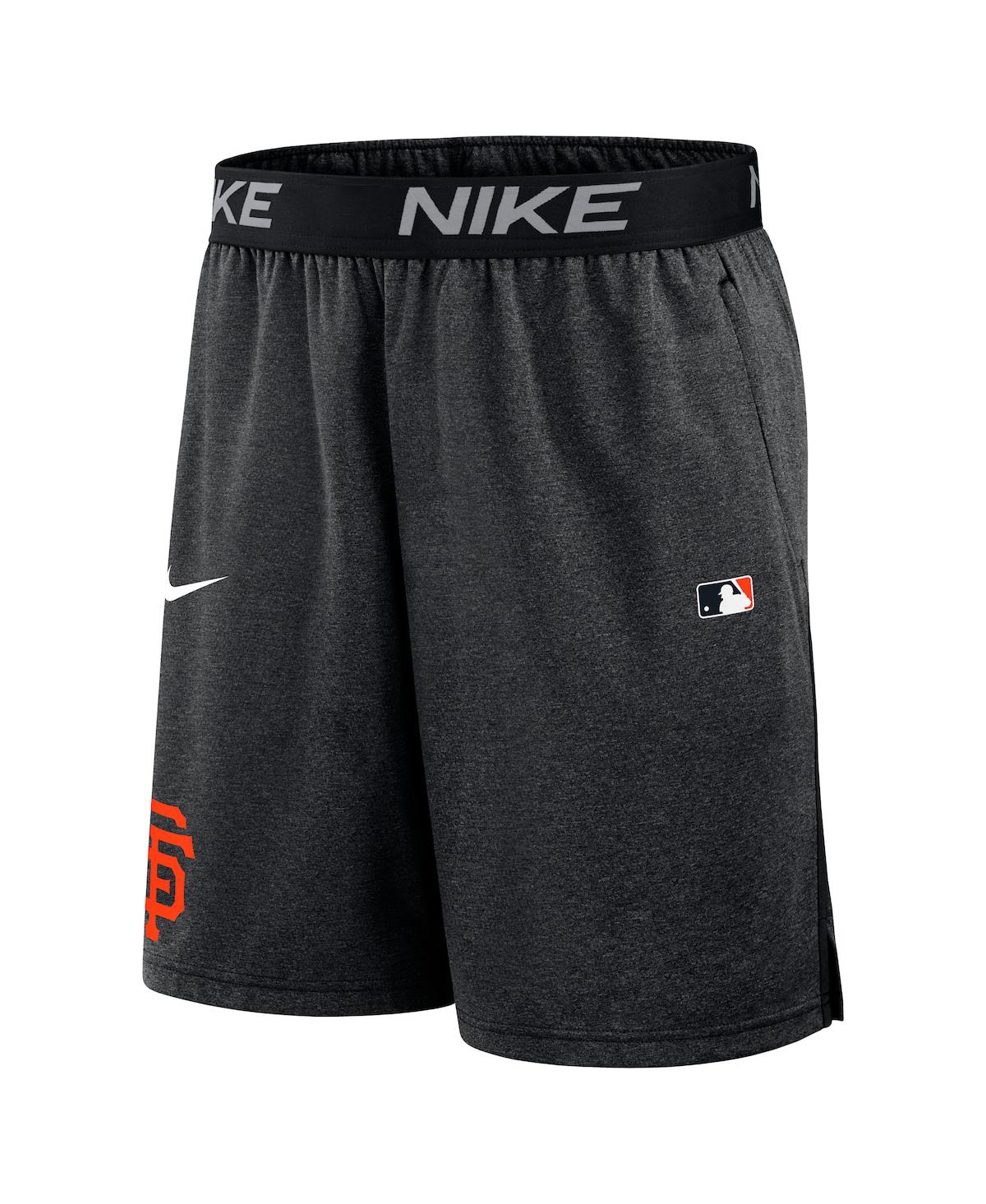 Nike Men's Black San Francisco Giants Authentic Collection Performance Knit Shorts In Black