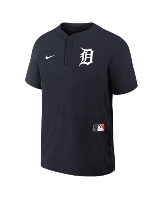 Men's Navy Detroit Tigers Authentic Collection Raglan Short Sleeve Windshirt