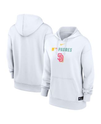 Nike - Women's White San Diego Padres Authentic Collection City Connect Performance Pullover Hoodie