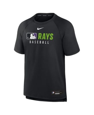 Men's Black Tampa Bay Rays Authentic Collection Pregame Raglan Performance T-Shirt
