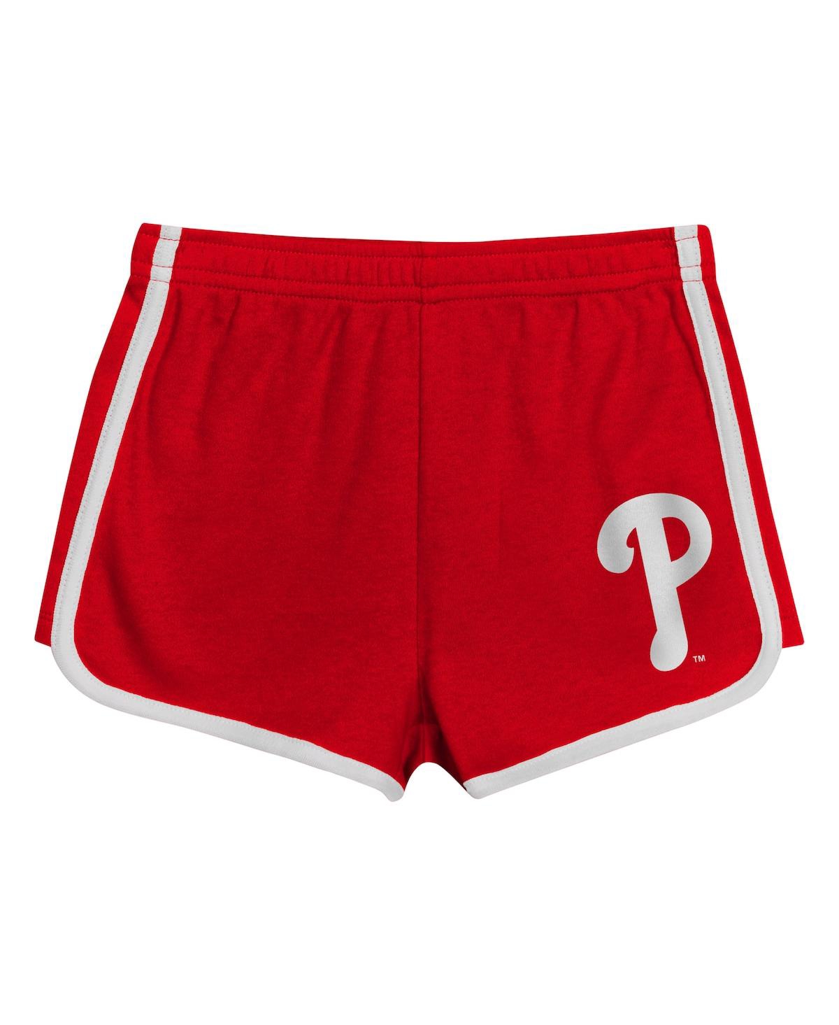 Outerstuff Toddler 2-piece Red Philadelphia Phillies Double Run T-shirt & Shorts Set In Red