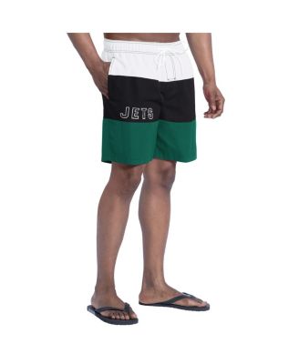 Men's Green/Black New York Jets Sunrise Volley Swim Shorts