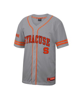 Men's Gray Syracuse Orange Free Spirited Baseball Jersey