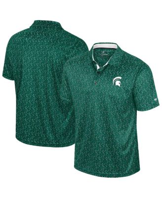 Colosseum - Men's Green Michigan State Spartans Sublimated Golf Polo