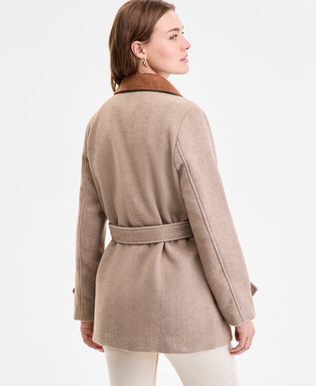 Steve Madden Women's Belted Single-breasted Jacket In Brown