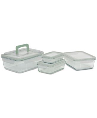 Sedona Kitchen 8-Piece Rectangular Glass Container Food Storage Set - Macy's