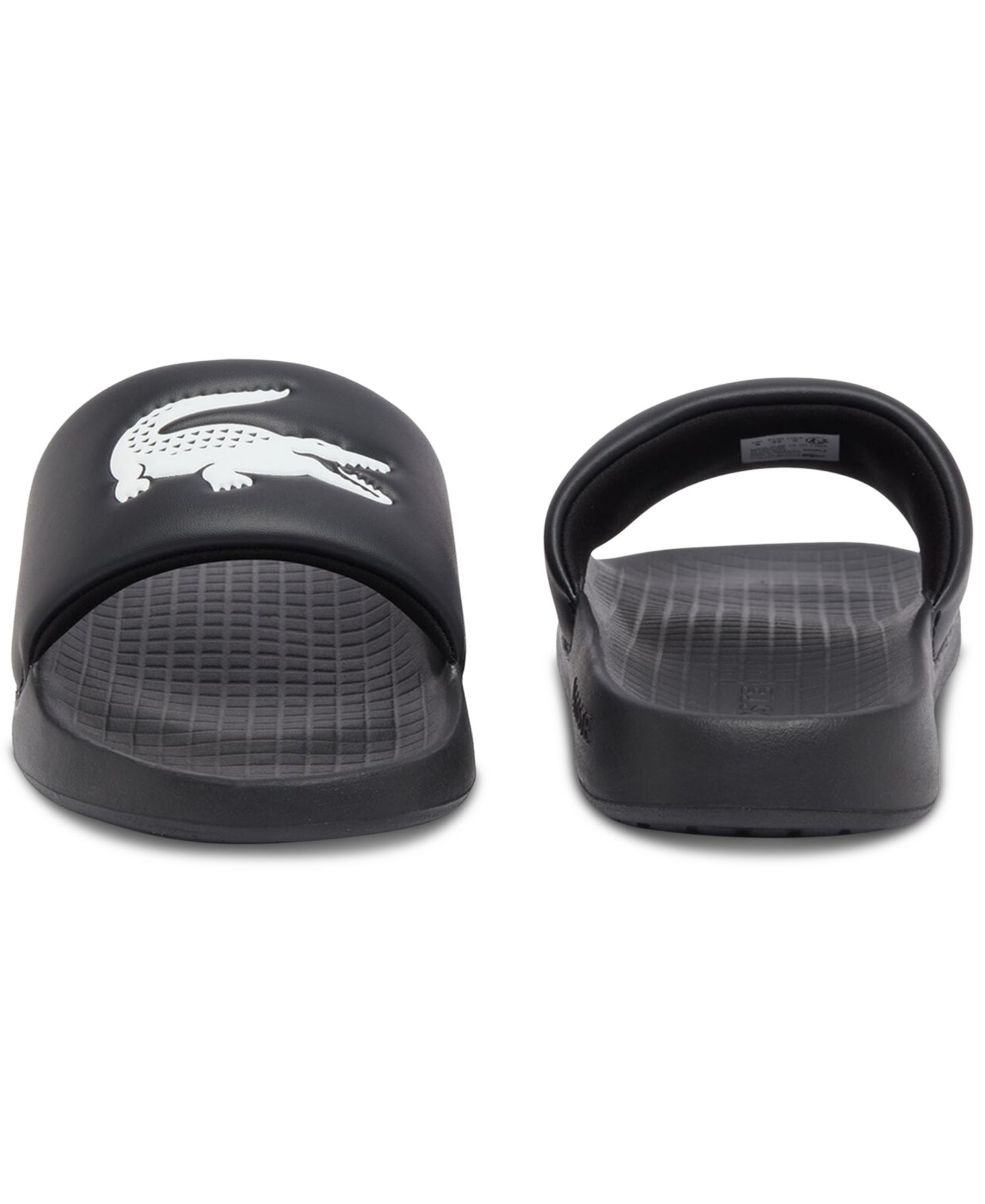 Мужские сандалии Lacoste Logo Serve Slides 1.0, цвет: Чёрный / Белый — фото 4