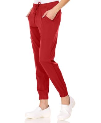 Plus Size Leah 5-Pocket Stretch Cargo Jogger Scrub Pants Yellow 3X Large