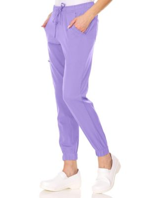 Plus Size Leah 5-Pocket Stretch Cargo Jogger Scrub Pants Yellow 3X Large