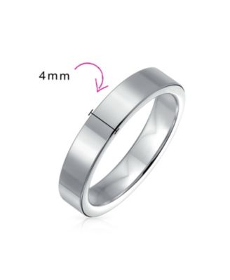 Plain Simple Flat Titanium Band Rings Tone