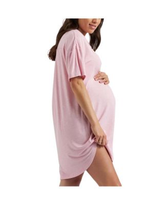 Maternity Dreamy Night Shirt in Dusty Pink - Comfy and Stylish Sleepwear